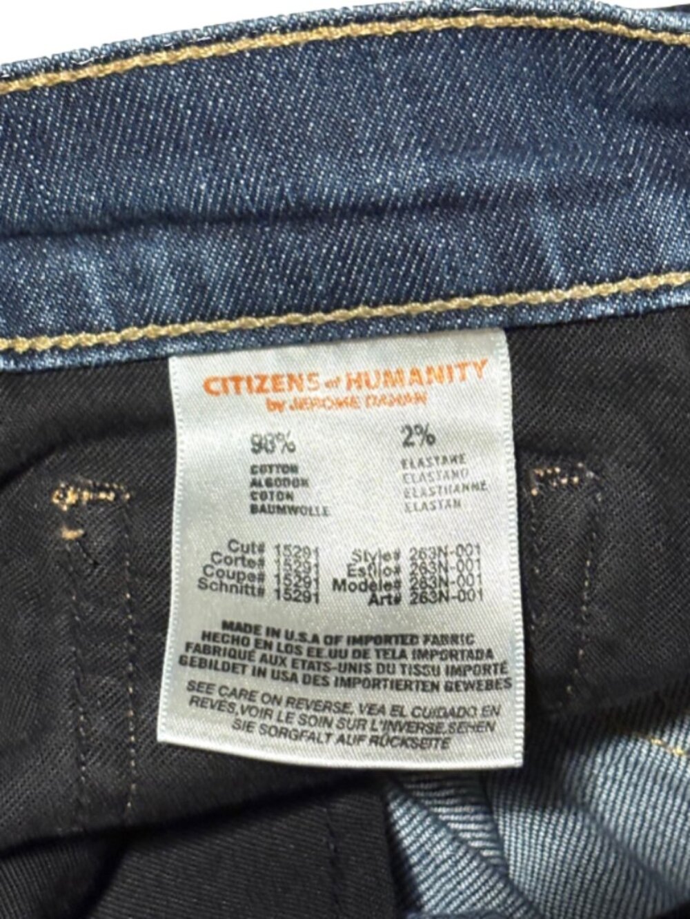 Citizens Of Humanity womens jeans size 28 blue Amber mid rise bootcut USA made - Picture 10 of 14